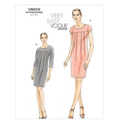 8629 VOGUE EZ KNIT YOKE POCKET DRESS PATTERN 8-14 Uncut